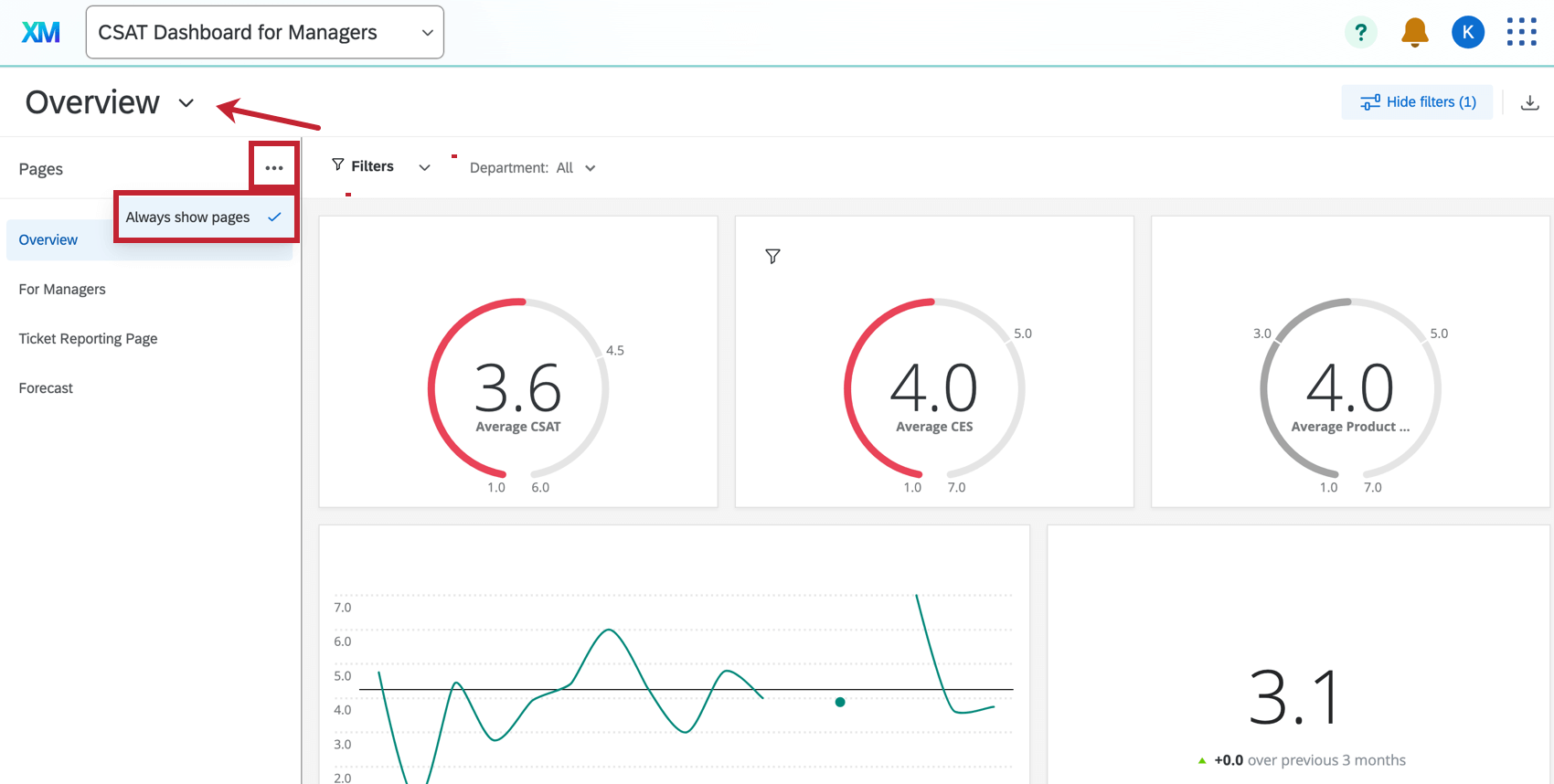 ページセレクターメニューに常にページを表示するオプションを追加。