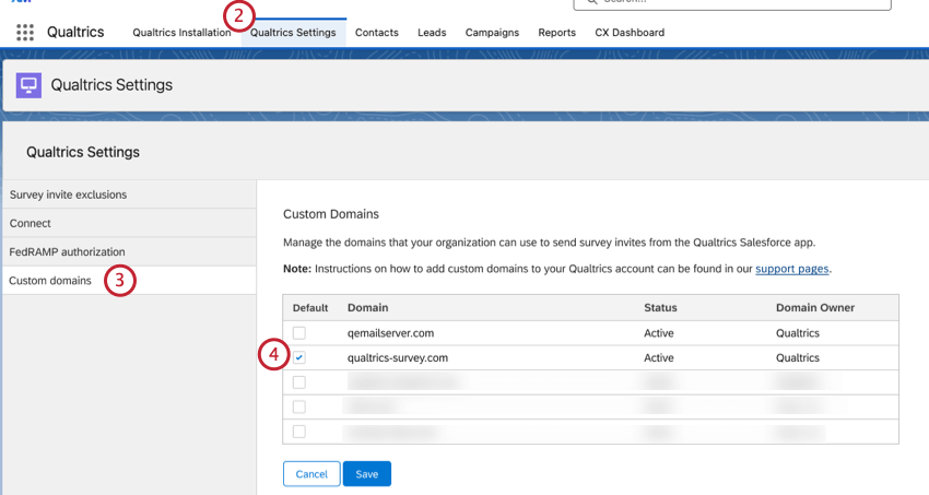 Custom domain settings in Salesforce