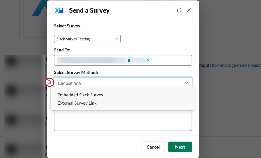 choosing the desired survey method