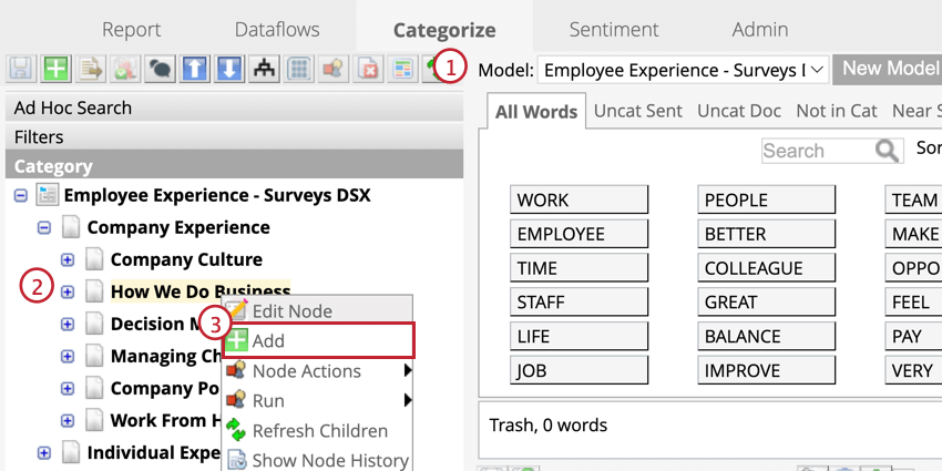 Añadir una categoría a la lista