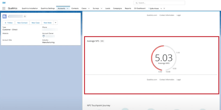 Eingebettetes Widget in Salesforce