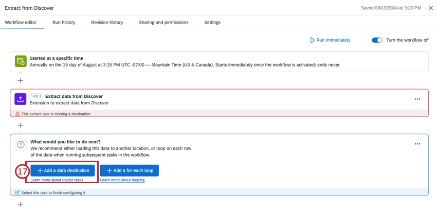 Ein Datenziel hinzufügen