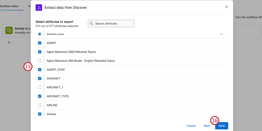 Select attribtes then click save