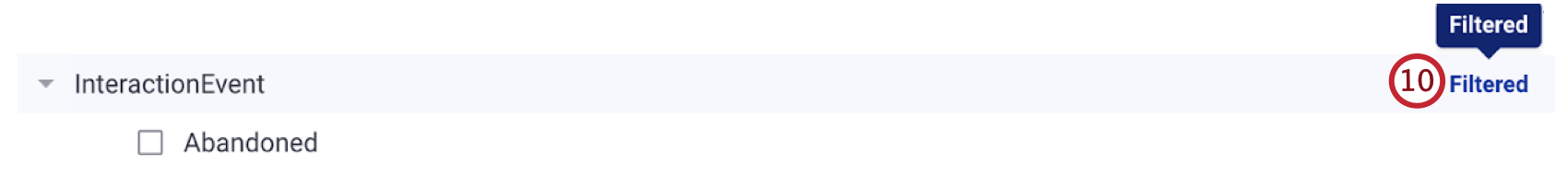 "filtered" button in Five9