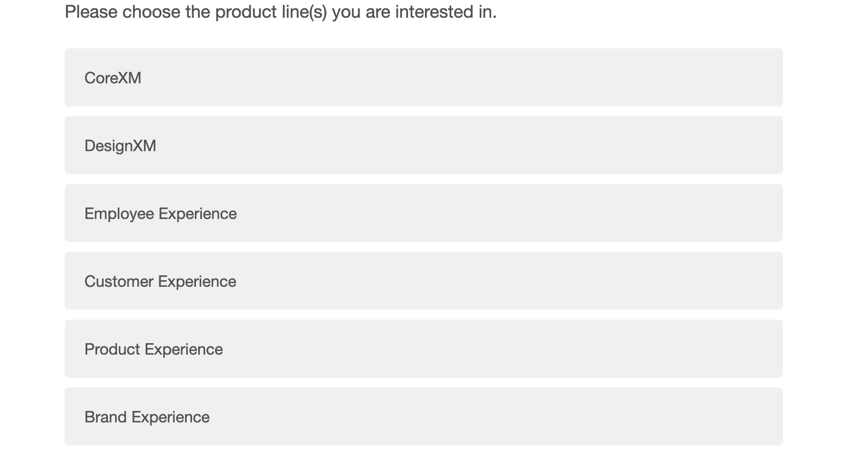a multiple choice question with the flat buttons
