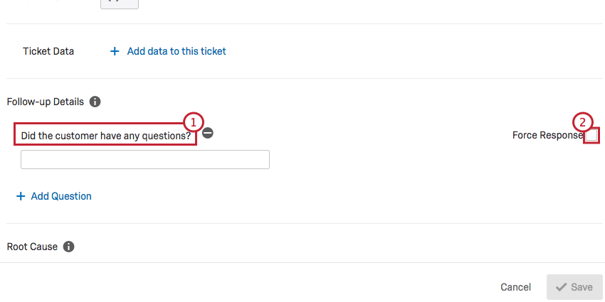Image showing the text entry question editor