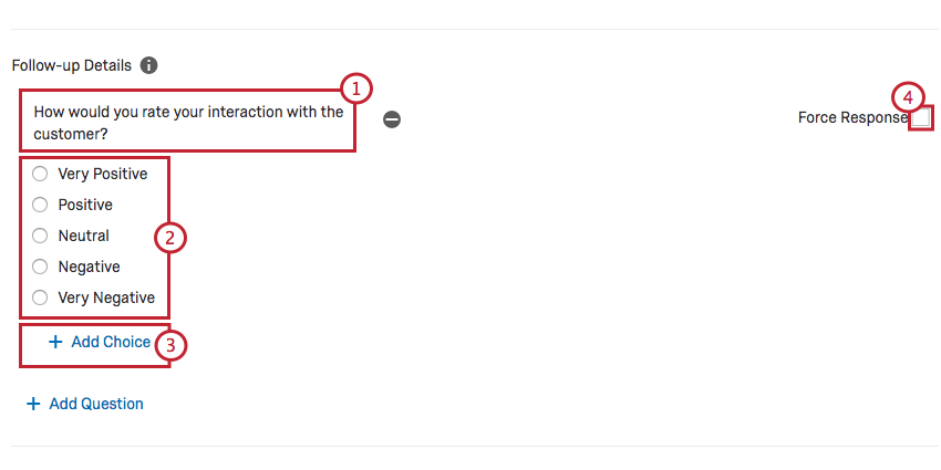 Image of the multiple choice question editor