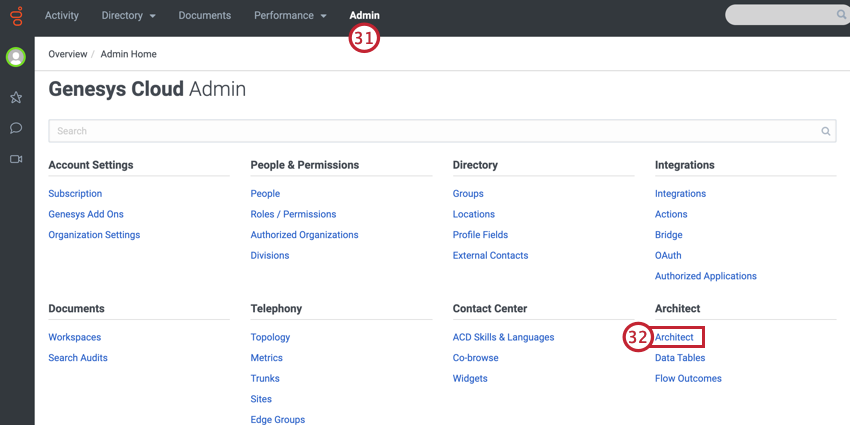 Seleccionar arquitecto desde la página de administración