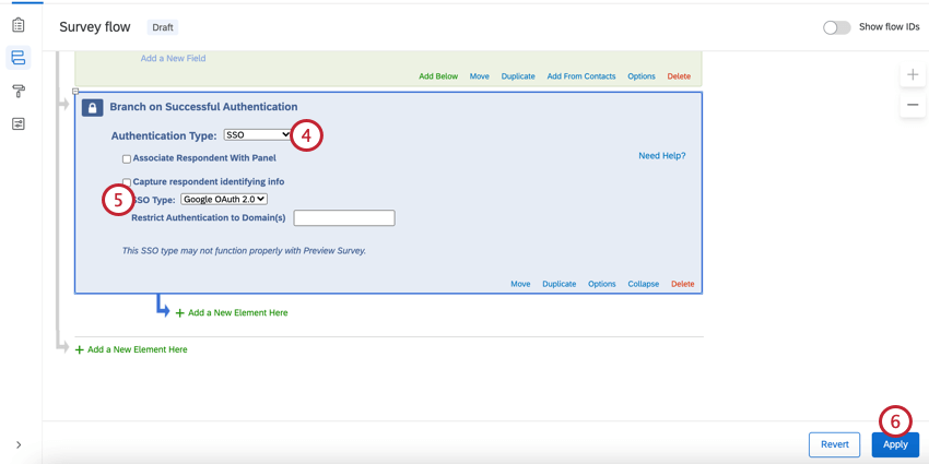 impostazione del tipo di sso su google oauth 2.0