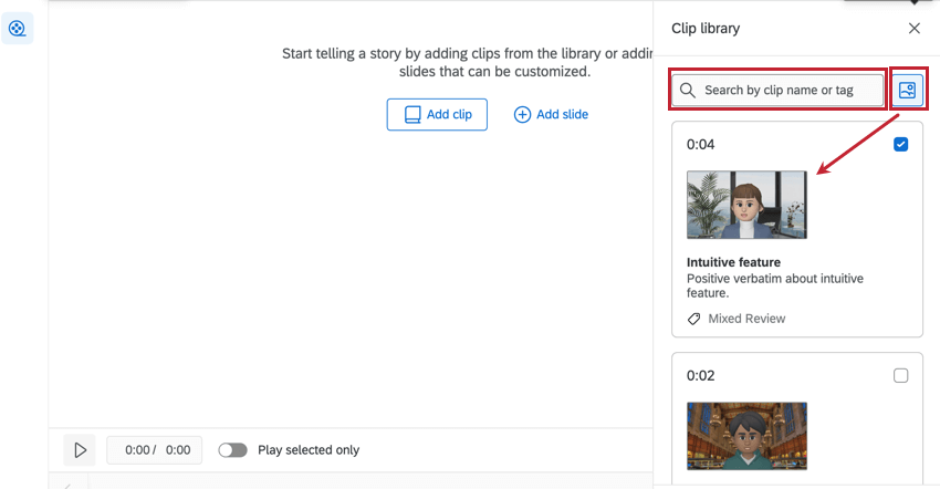 Barre de recherche pour les vidéos et icône de photo