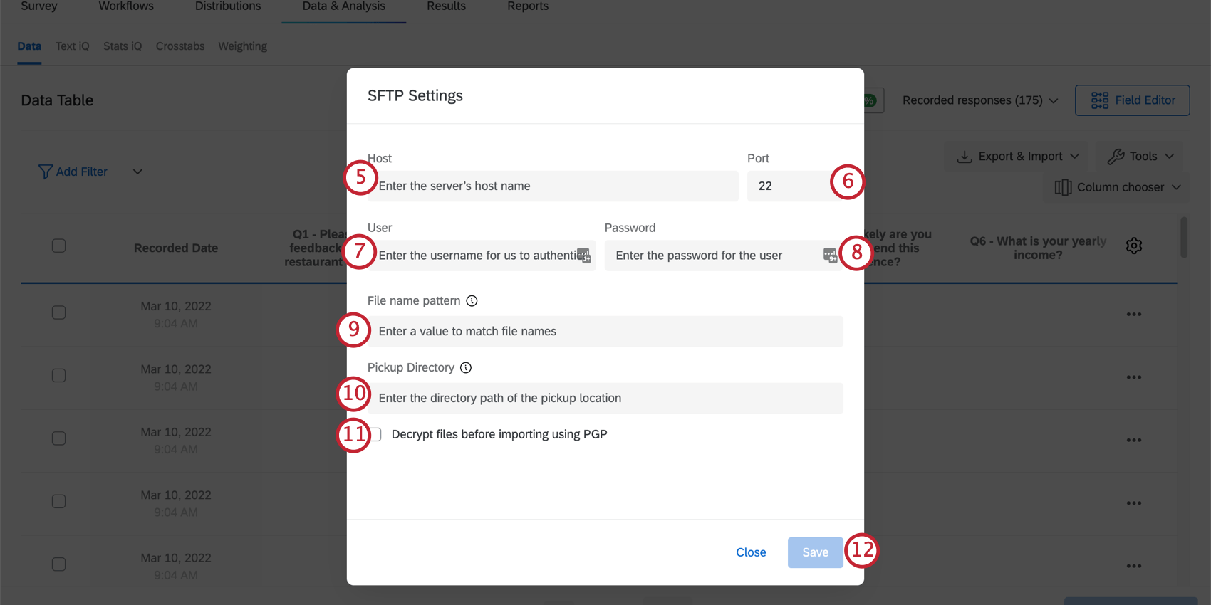 Zeigt die Schritte 5-12