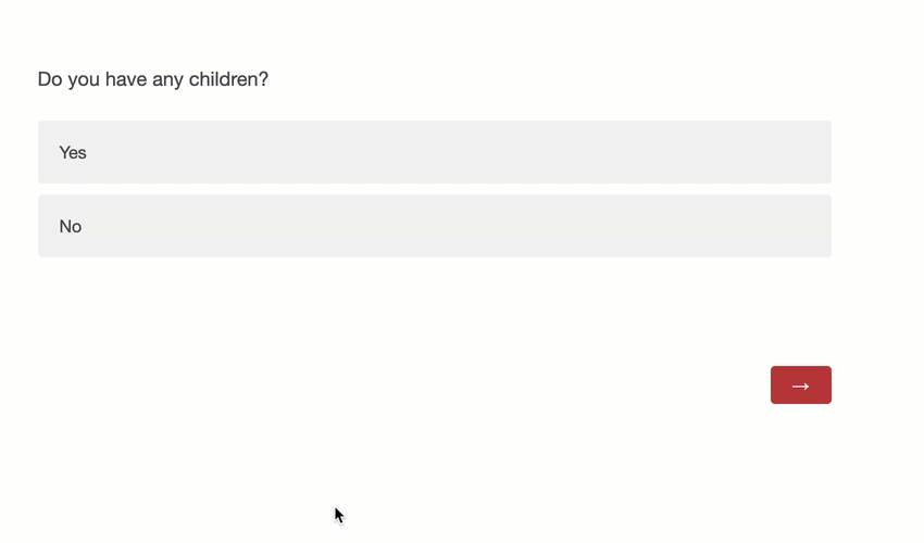 ein GIF, das Anzeigelogik auf derselben Seite in der Aktion angezeigt wird