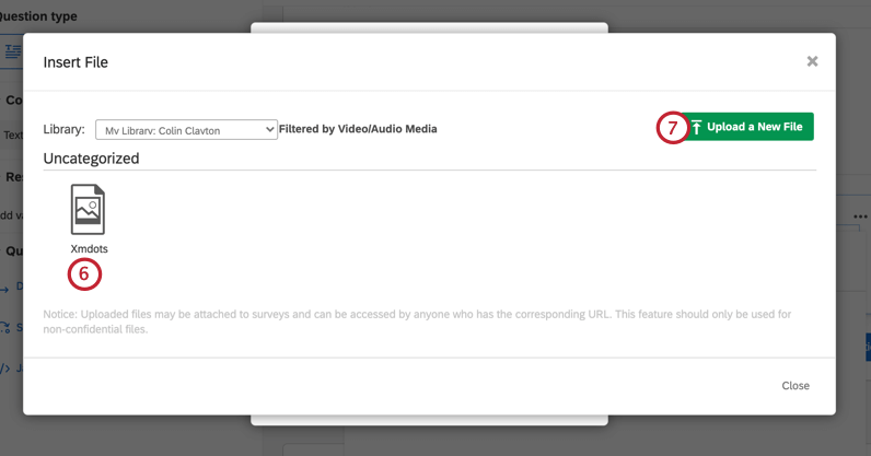 scegliere un file e inserirlo