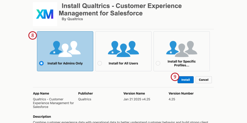 Sélectionner loption "admin only" dans lassistant dinstallation
