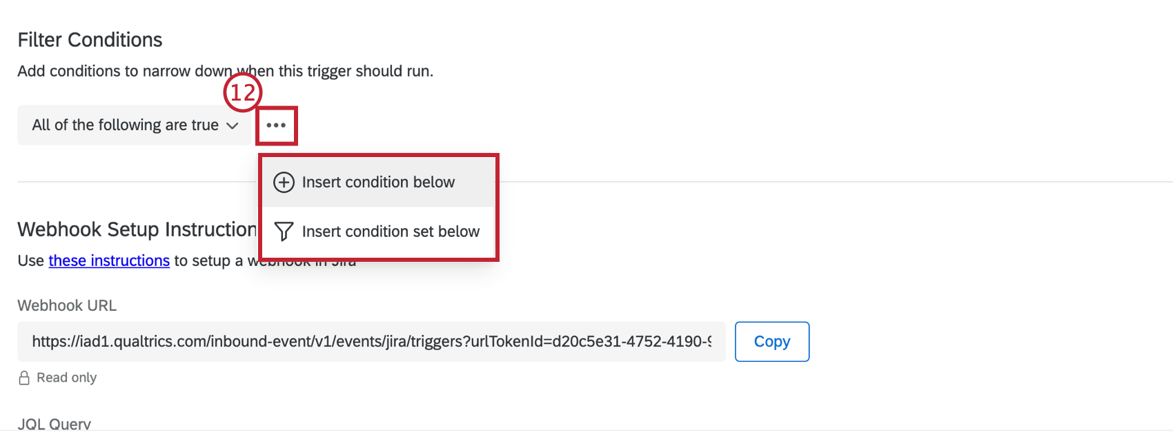 Configuración de filtro opcional