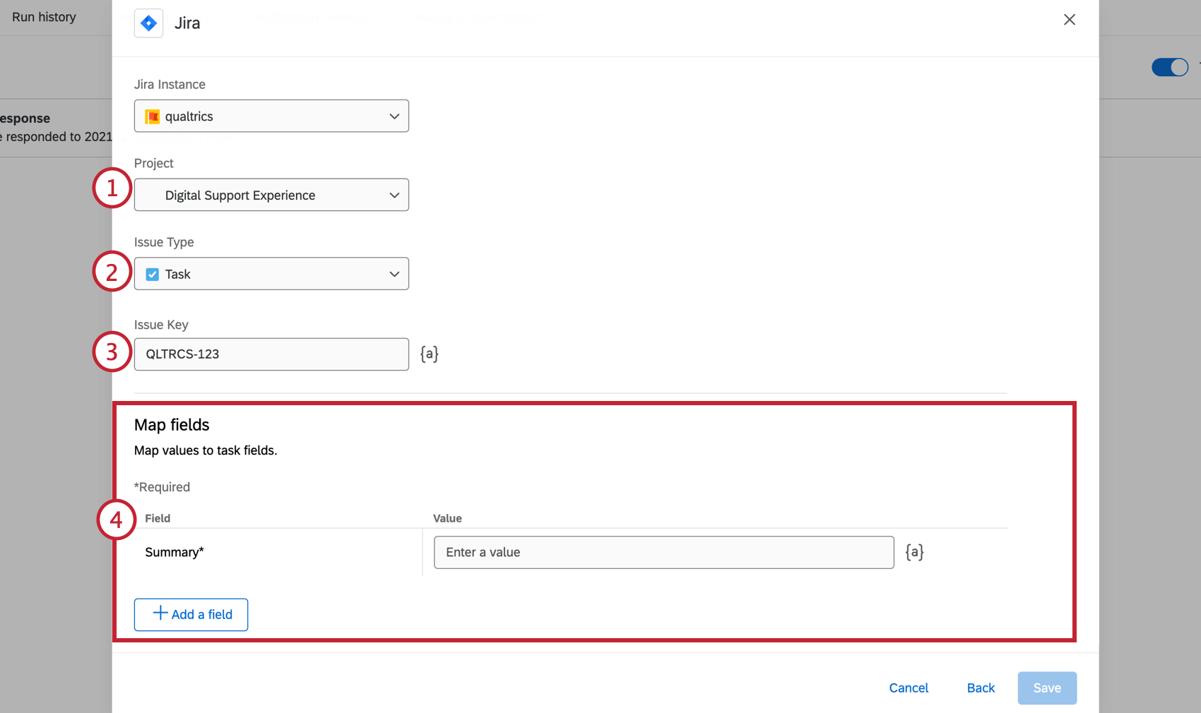 Configure fields for Jira issue