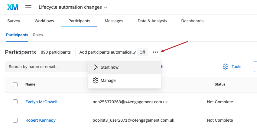 Aufgeklapptes Dropdown wird weiter Automatisierung angezeigt