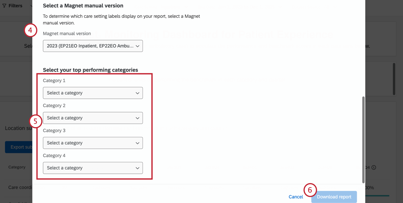 Configure a exportação do widget de ímã e clique em download