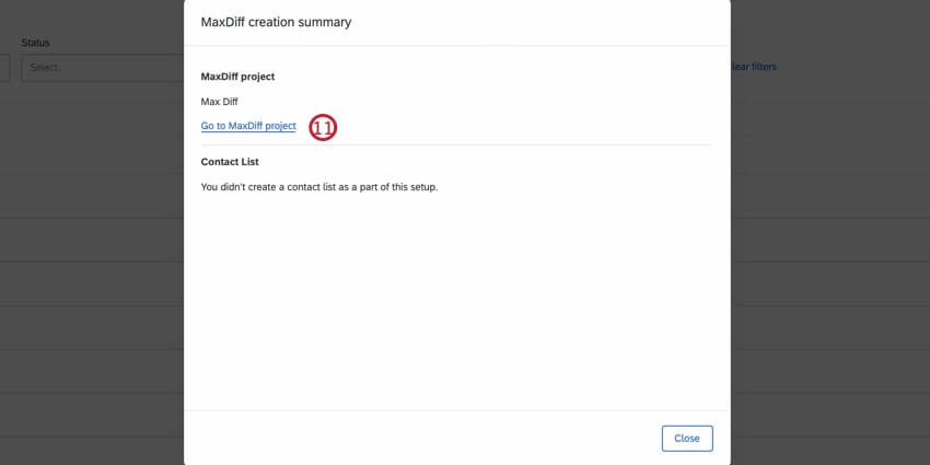 Summary page of your MaxDiff
