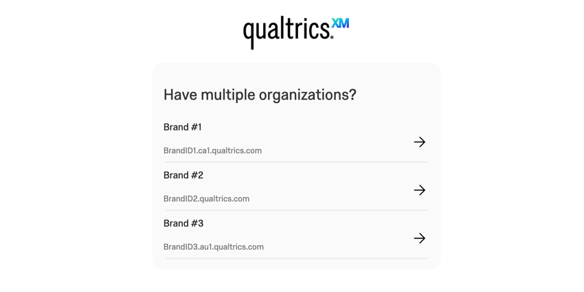 ユーザーが選択できるように、3つの異なるブランドが表示されます。