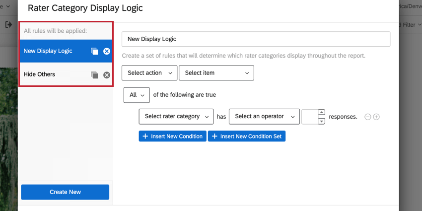 logica di visualizzazione di categoria valutatore multipla nelleditor