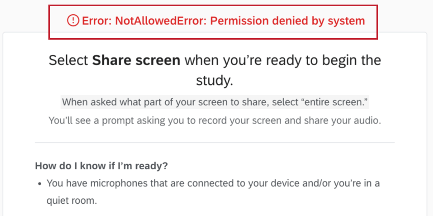 Messaggio di errore Not Allowed
