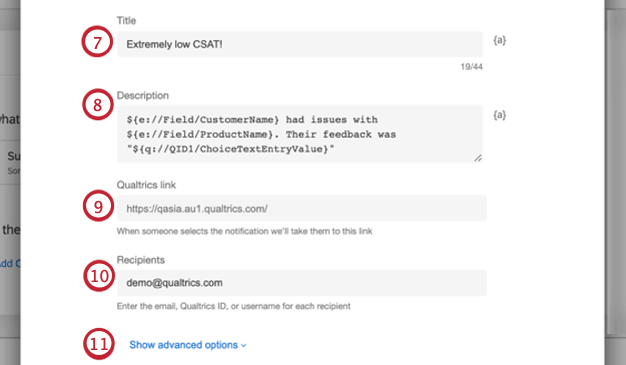 Configuración de los detalles básicos para la tarea de suministro de notificaciones