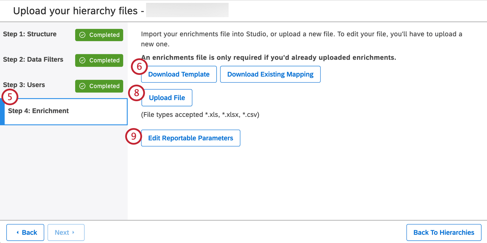 Paso de enriquecimiento