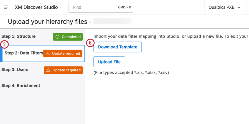 Pulsante per il download del modello