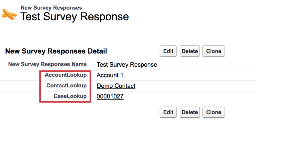 Custom Survey Response object in Salesforce