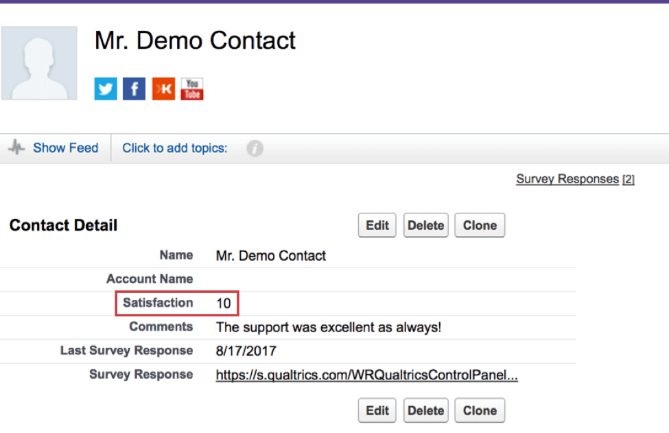 Démonstration dune page de contact dans Salesforce