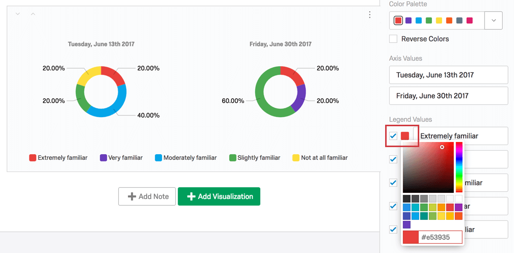 cliquer sur la couleur à gauche dune valeur de légende permet de modifier la couleur de ce camembert