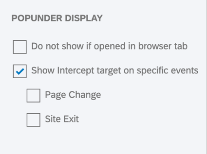 image des options daffichage de Pop-under