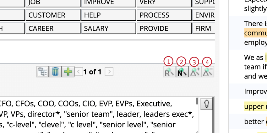 Different preview sentences options, click one to view it in the preview pane