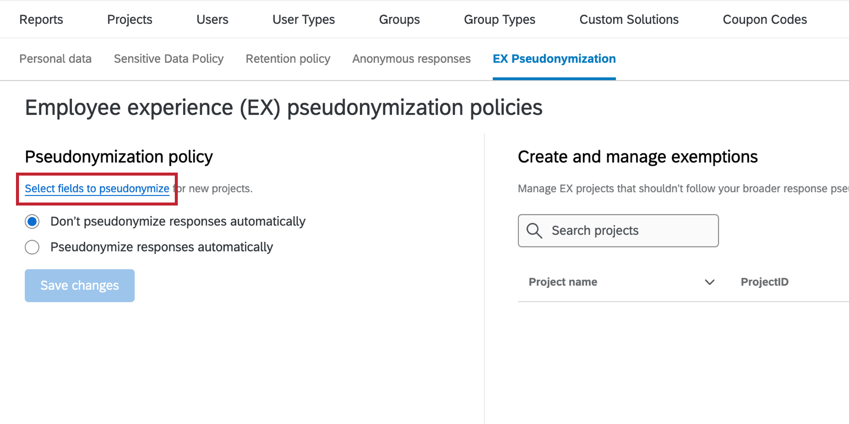 Select additional fields highlighted