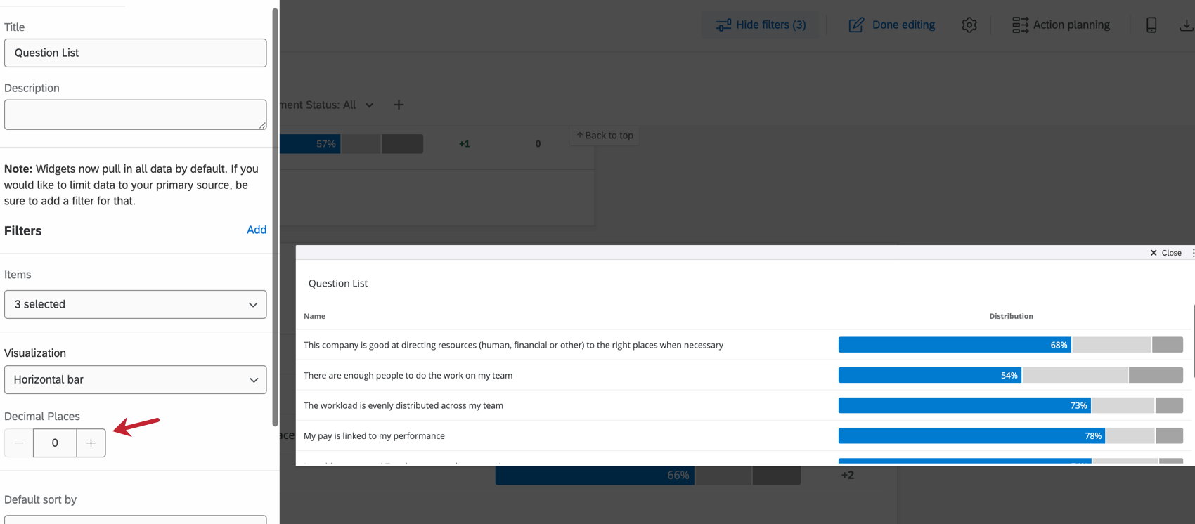 Configuración de decimales