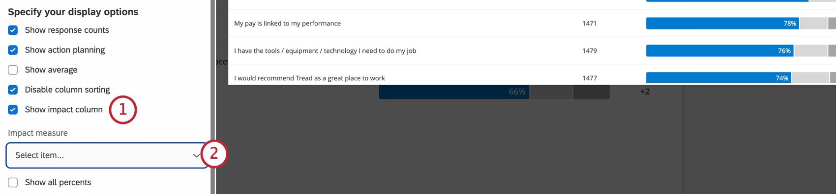 Wählen Sie die Spalte „Schadenskategorie anzeigen“ aus, und Hervorhebung die Dropdown-Liste „Schadenskennzahl“.