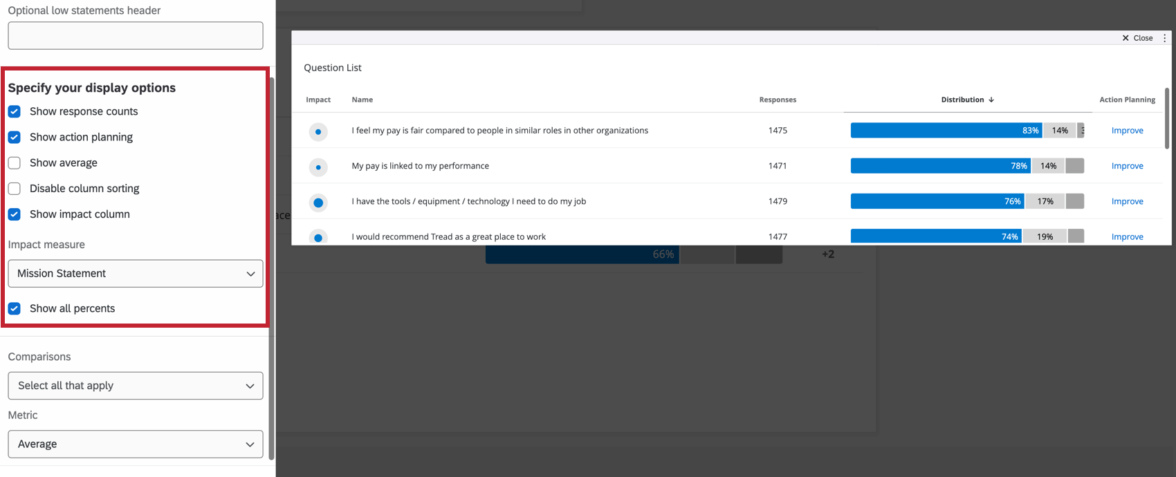 Additional display options