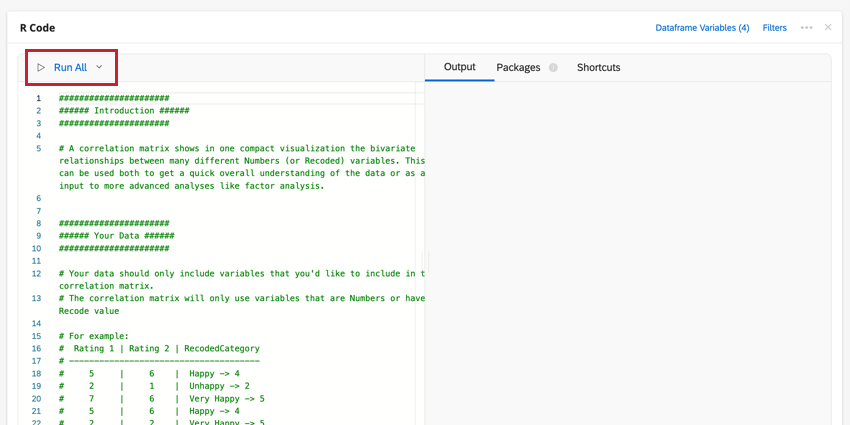 Exécuter tout le code du script