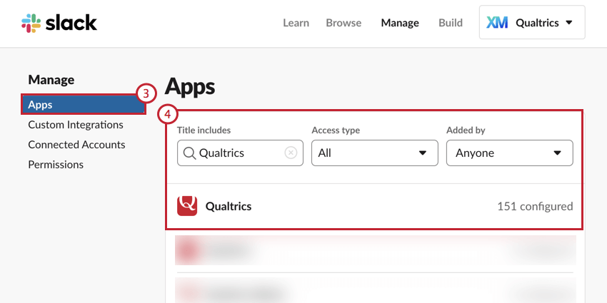 image of the slack app search page
