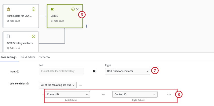 Joining contact and funnel data