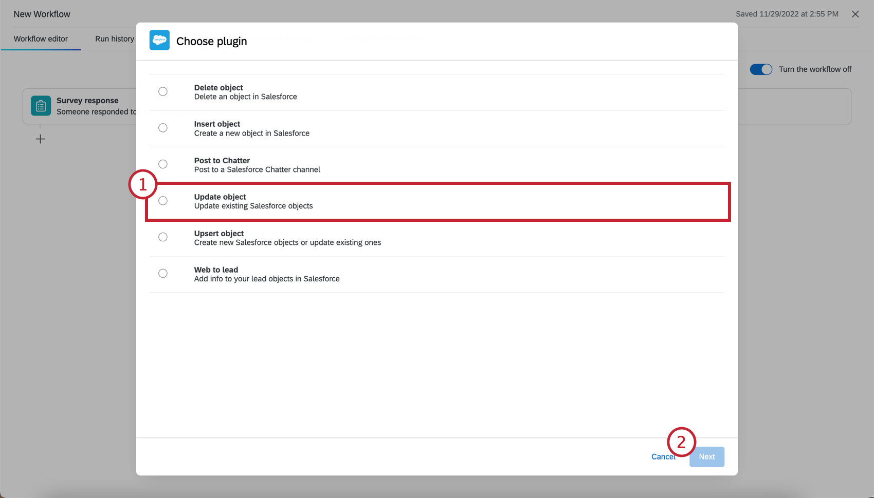 Mostra il pulsante di aggiornamento delloggetto in unattività di Salesforce