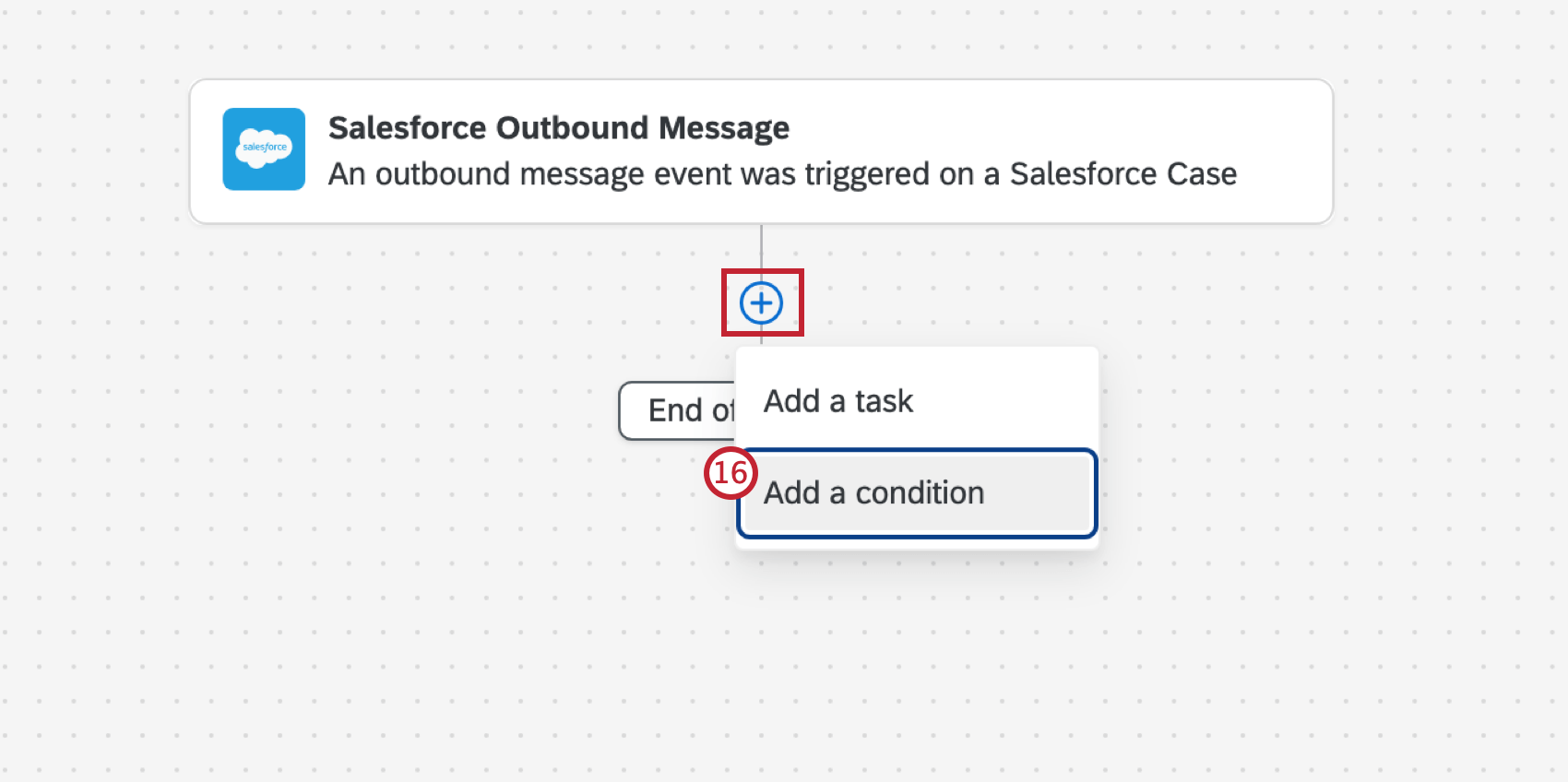 adding a condition to the workflow