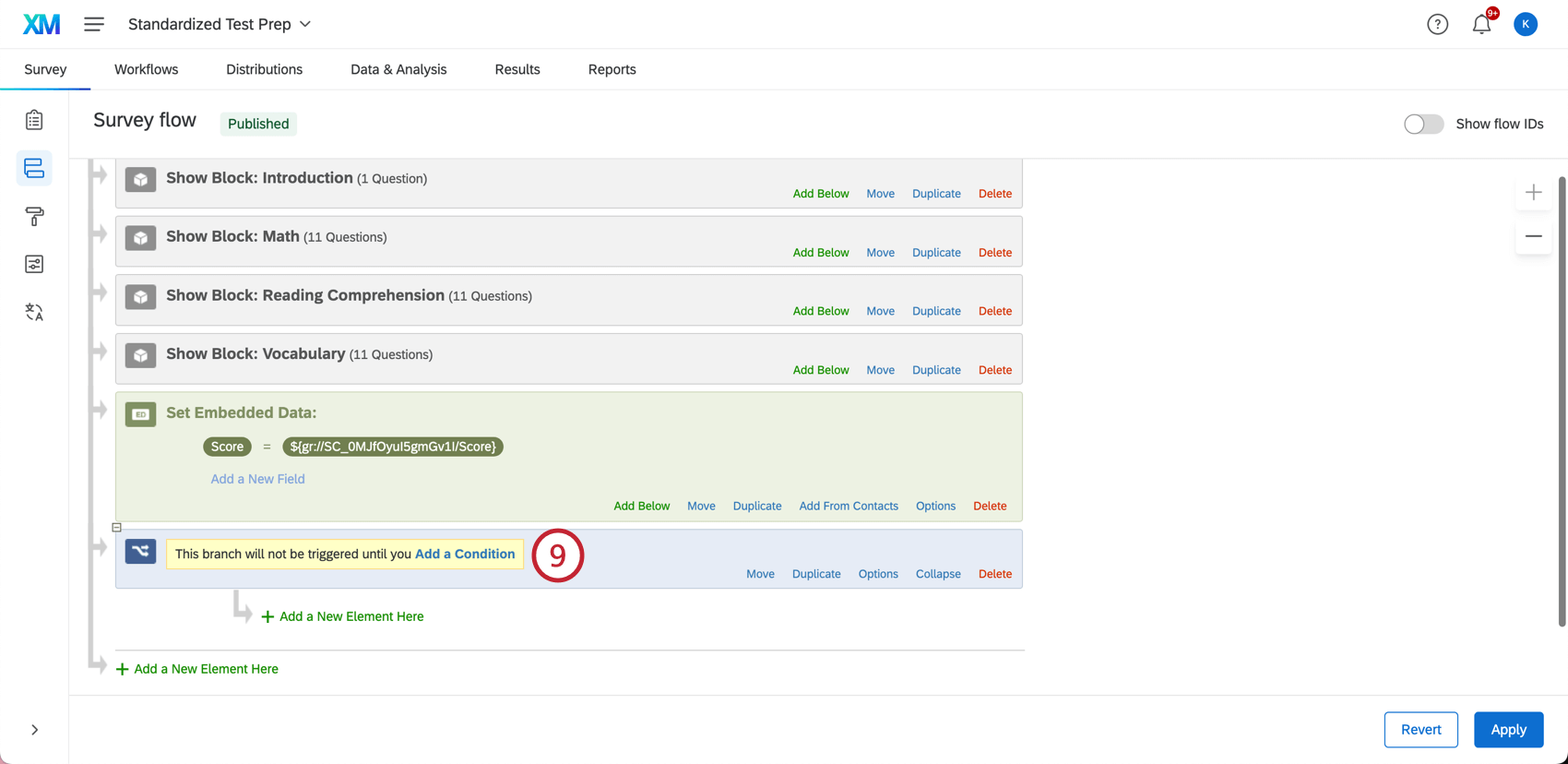 Customize branch logic