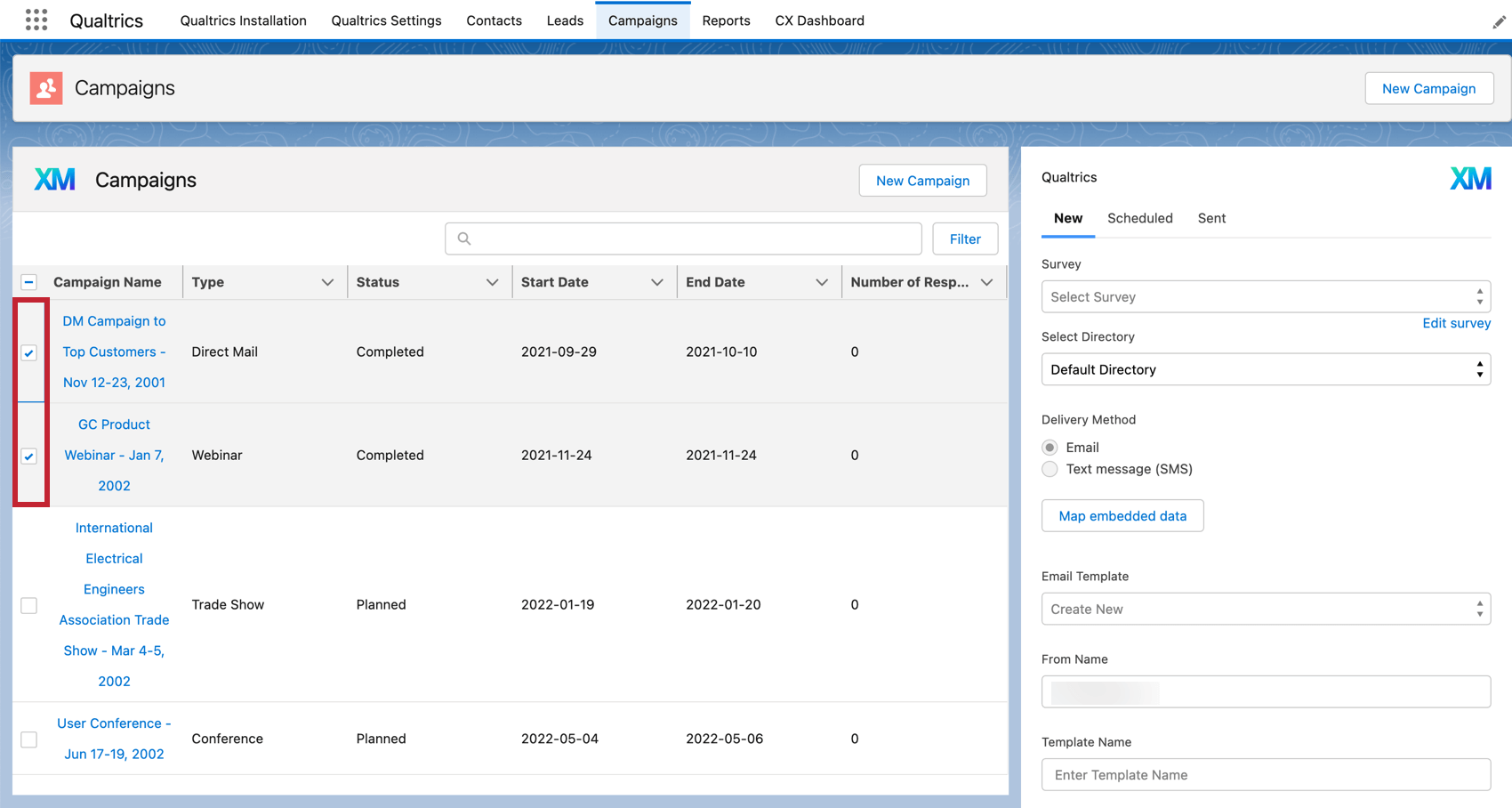 envoyer une enquête par e-mail dans Salesforce