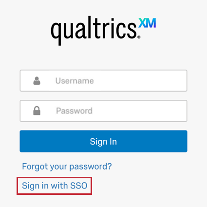 o link Entrar com SSO na parte inferior da tela de login