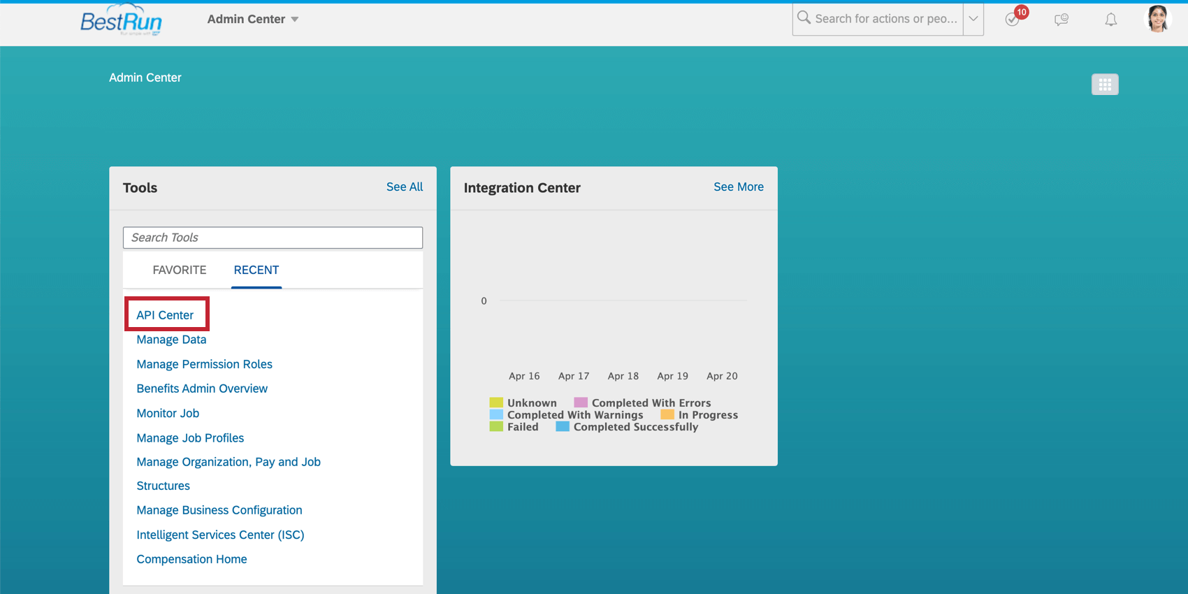 Successfactors API center
