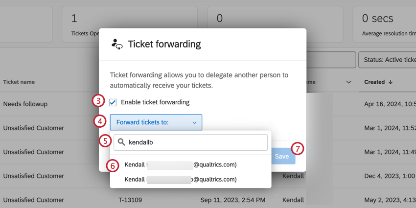 Deciding who gets tickets while you are gone