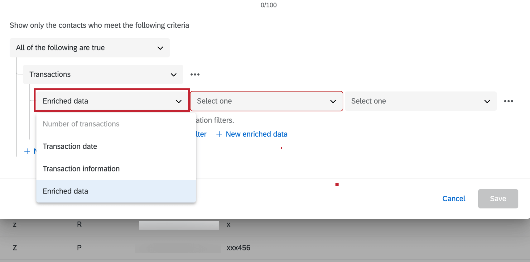 Number of transactions is greyed out