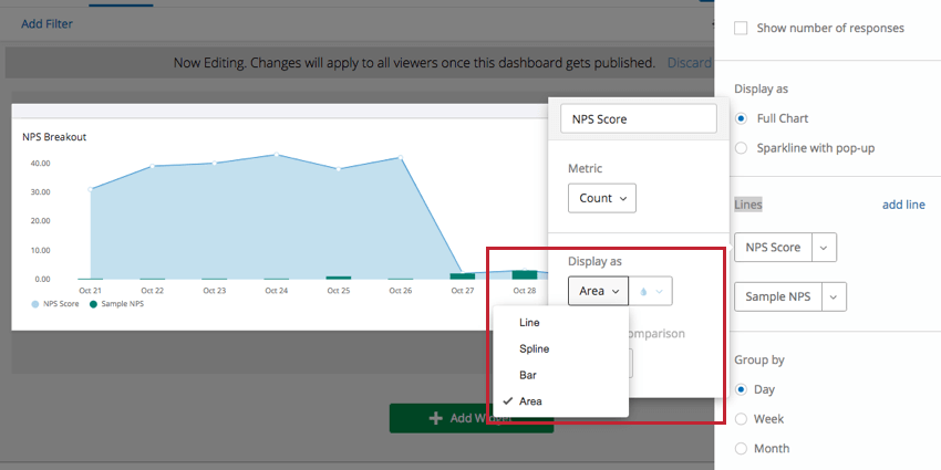 Option Anzeigen mit Dropdown